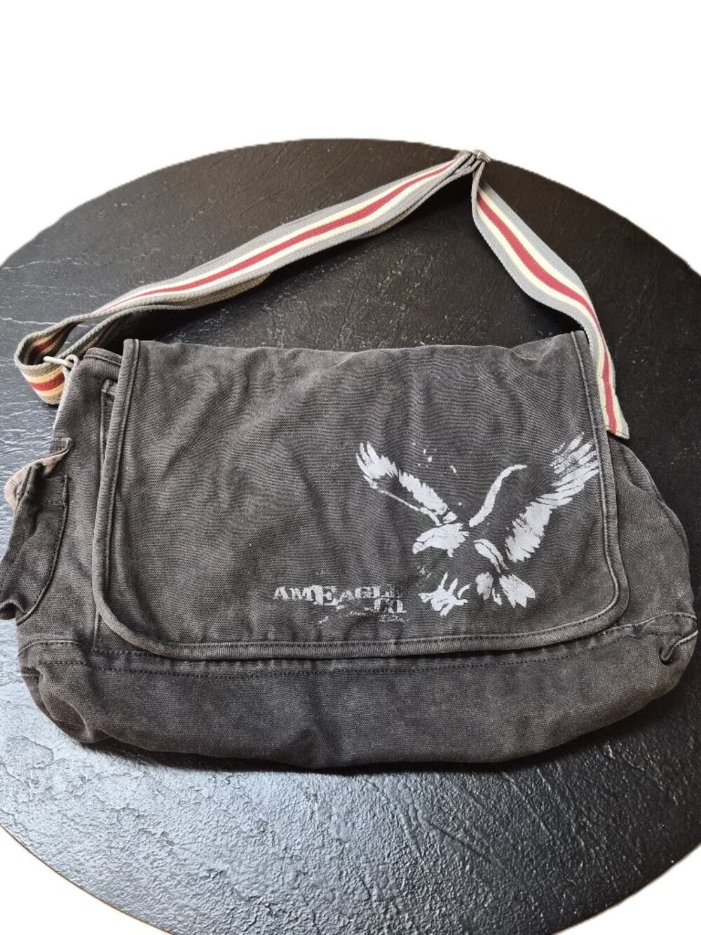 VTG Y2K Canvas Messenger Bag 20''x14'' Utility Streetwear Skater Gorpcore Indie